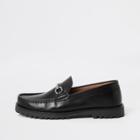 River Island Mens Leather Snaffle Chunky Sole Loafer
