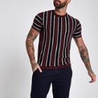 River Island Mens Muscle Fit Stripe T-shirt