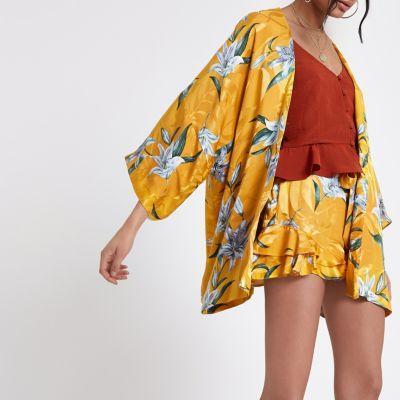 River Island Womens Jacquard Floral Print Kimono