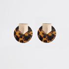 River Island Womens Gold Tone Tortoise Shell Stud Earrings