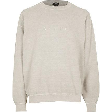 River Island Mens 'svnth' Embroidered Sweatshirt