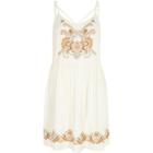 River Island Womens Embroidered Crepe Cami Dress
