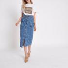 River Island Womens White 'parlez Egalite' Print T-shirt