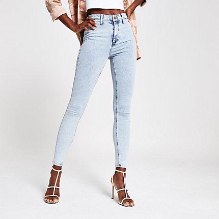 River Island Womens Acid Kaia High Rise Disco Jeans