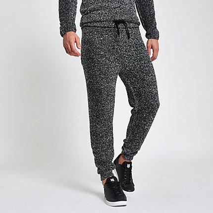 River Island Mens Slim Fit Teddy Fleece Joggers