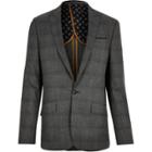 River Island Mens Price Of Wales Check Slim Suit Jacket