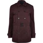 River Island Mensdark Smart Short Trench Coat