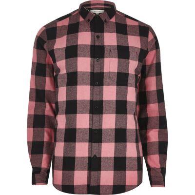River Island Mens Buffalo Check Casual Shirt