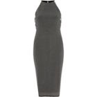 River Island Womens Silver Glitter Jersey Midi Dress