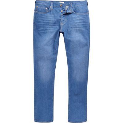 River Island Mens Bright Wash Dylan Slim Fit Jeans