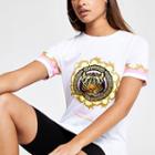 River Island Womens White Neon Tiger Print Jumbo T-shirt