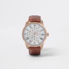 River Island Mens And Rose Gold Tone Round Watch