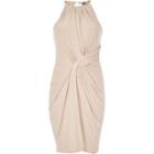River Island Womens Nude Ruched Bodycon Dress