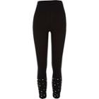 River Island Womens Faux Pearl Embellished Leggings