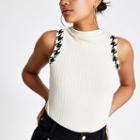 River Island Womens Tipped High Neck Top
