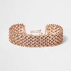 River Island Womens Rose Gold Tone Sparkly Choker