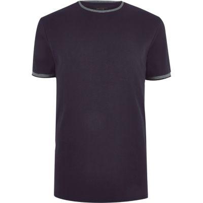 River Island Mensnavy Slim Fit T-shirt