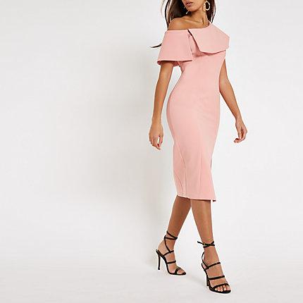 River Island Womens Cape Sleeve Midi Dress