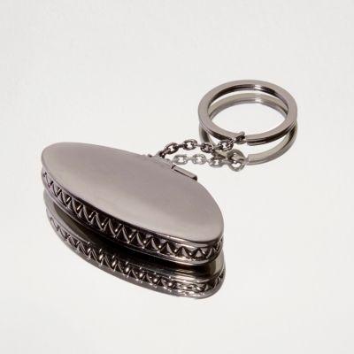 River Island Womens Gunmetal Design Forum Fly Trap Keyring