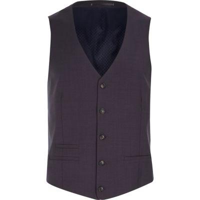 River Island Mens Wool-blend Button Front Vest