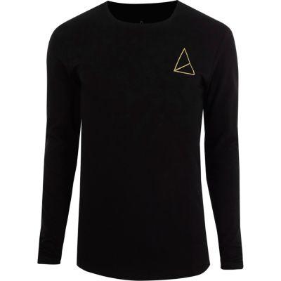 River Island Mens Golden Equation Long Sleeve T-shirt