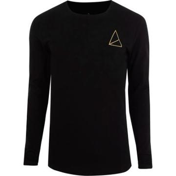 River Island Mens Golden Equation Long Sleeve T-shirt