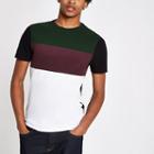 River Island Mens Block Crew Neck T-shirt