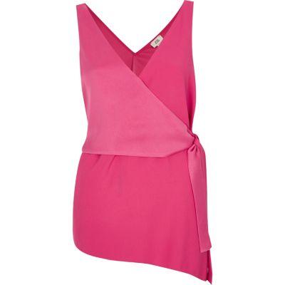 River Island Womens Wrap Front Sleeveless Top