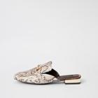 River Island Womens Snake Print Snaffle Backless Loafers