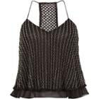 River Island Womens Embellished Frilly Cami