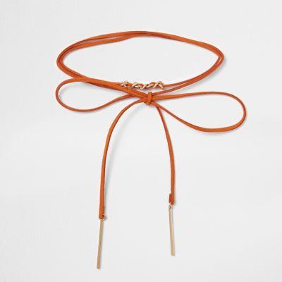 River Island Womens Faux Suede Bolo Choker