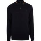 River Island Mens Tipped Collar Slim Fit Knit Polo Shirt