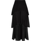 River Island Womens Chiffon Spotted Tiered Trousers