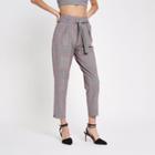 River Island Womens Check Tapered Trousers