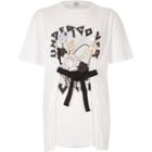 River Island Womens White 'undercover' Print Boyfriend T-shirt