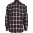 River Island Mens Check Button-down Oxford Shirt