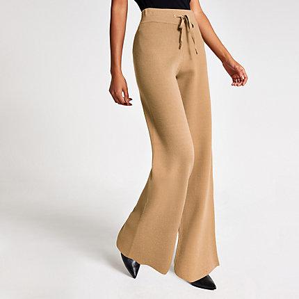 River Island Womens Knitted Straight Leg Trousers