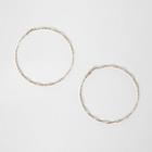 River Island Womens Gold Tone Thin Wavy Hoop Earrings