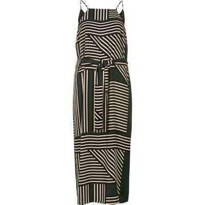 River Island Womens Stripe Print Cami Slip Dress