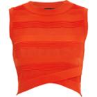 River Island Womens Sheer Cross-over Crop Top