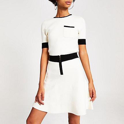 River Island Womens Contrast Tipped Knitted Top