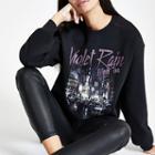 River Island Womens 'violet Rain' Sequin Print Sweatshirt