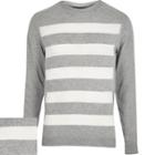 River Island Menslight Striped Knitted Jumper