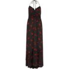 River Island Womens Floral Polka Dot Halter Maxi Dress