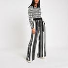River Island Womens Stripe D-ring Wide Leg Pants