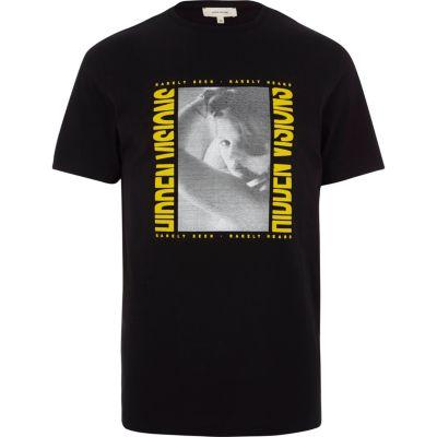 River Island Mens 'hidden Visions' Print Slim Fit T-shirt