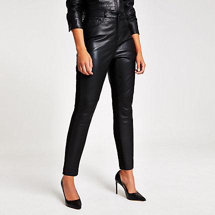 River Island Womens Leather Ponte Trouser