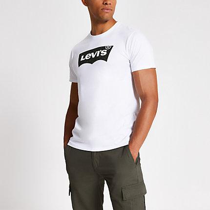 Mens Levi's White Logo Short Sleeve T-shirt