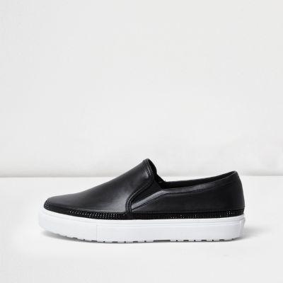 River Island Womens Stud Trim Plimsolls