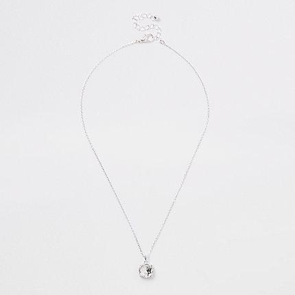 River Island Womens Silver Tone Jewel Pendant Necklace